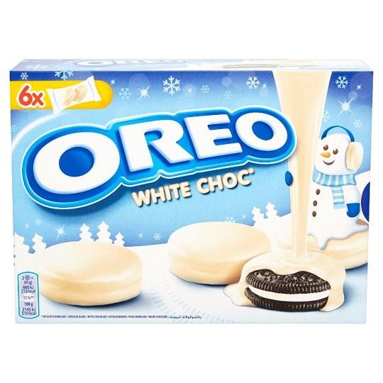 Oreo Snowy White Choc, biscotti al cioccolato bianco da 246g
