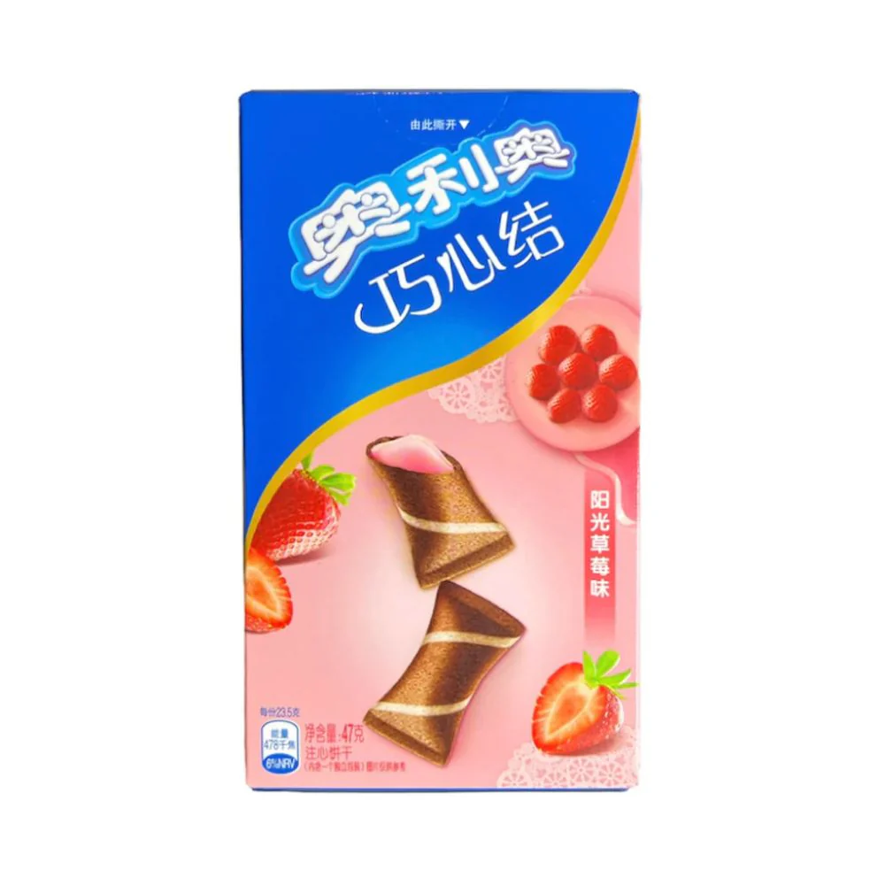 Oreo Wafer Bites Strawberry, mini wafer al cioccolato ripieni di crema alla fragola da 47g