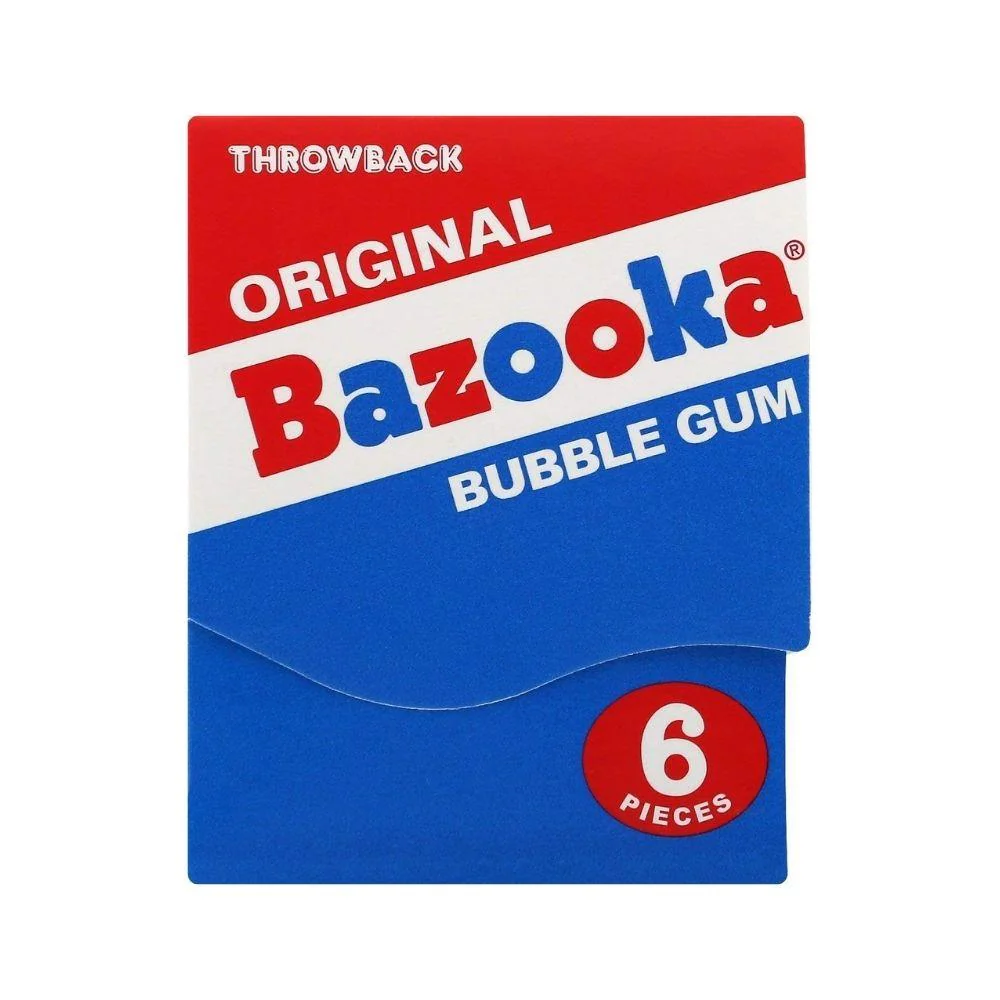 Original Bazooka Bubble Gum, 6 gomme alla frutta