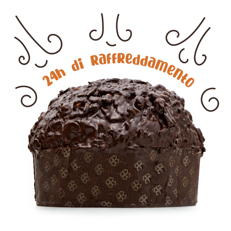 Il Panettone di American Uncle, panettone artigianale ripieno al caramello salato con copertura al cioccolato fondente e arachidi da 1kg - Image 5