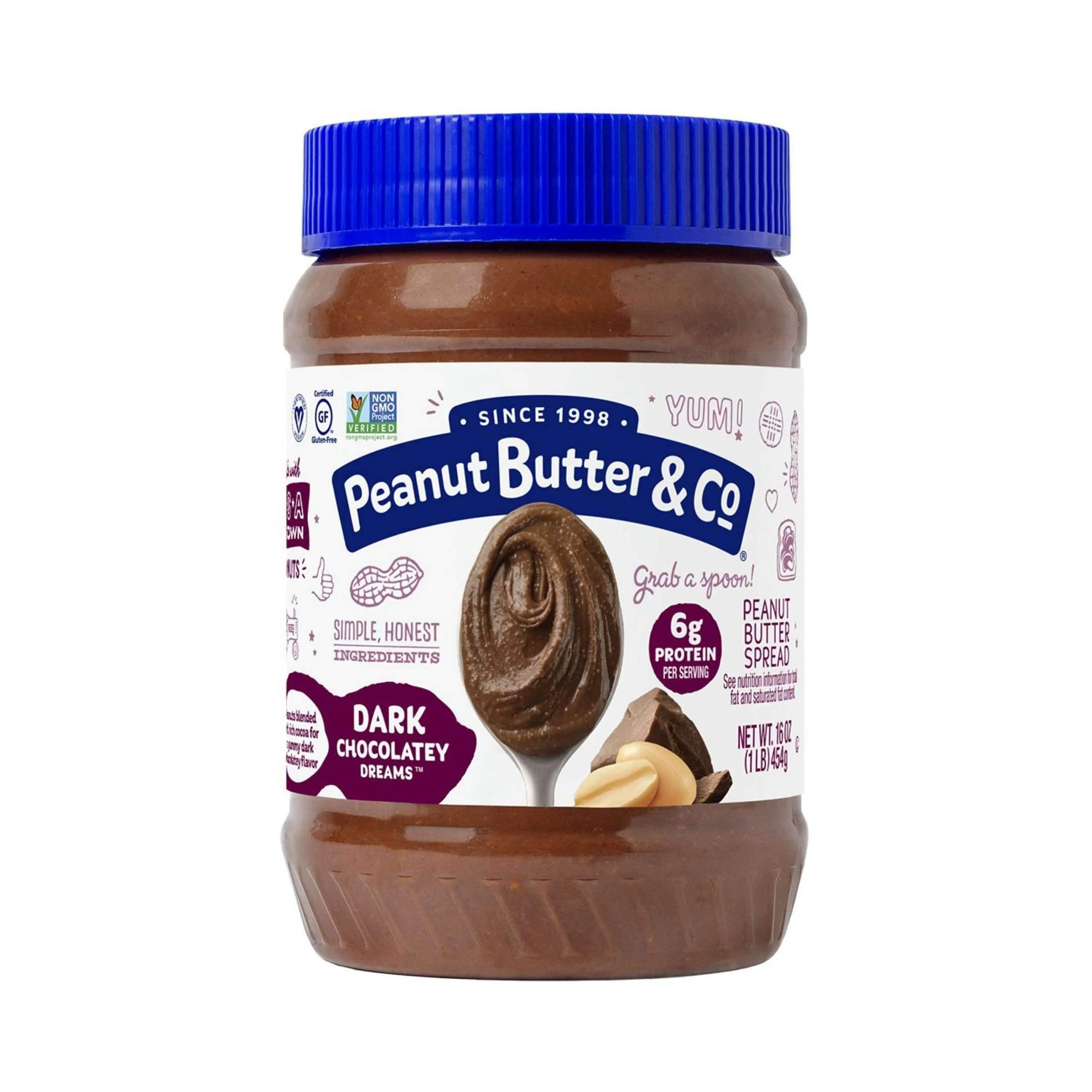 Peanut Butter & Co. Dark Chocolate Dreams, crema spalmabile al cioccolato fondente e burro d'arachidi da 454g