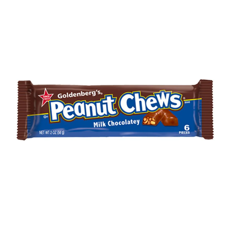 Peanut Chews Milk Chocolatey, arachidi rivestite da cioccolato al latte da 56g