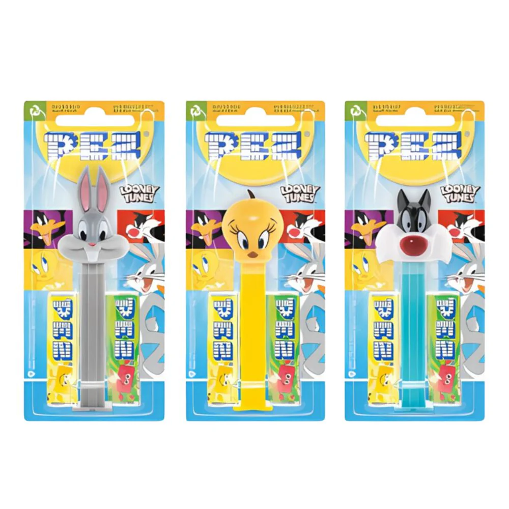 Pez Looney Tunes, caramelle al gusto di frutta e personaggio a sorpresa da 17g