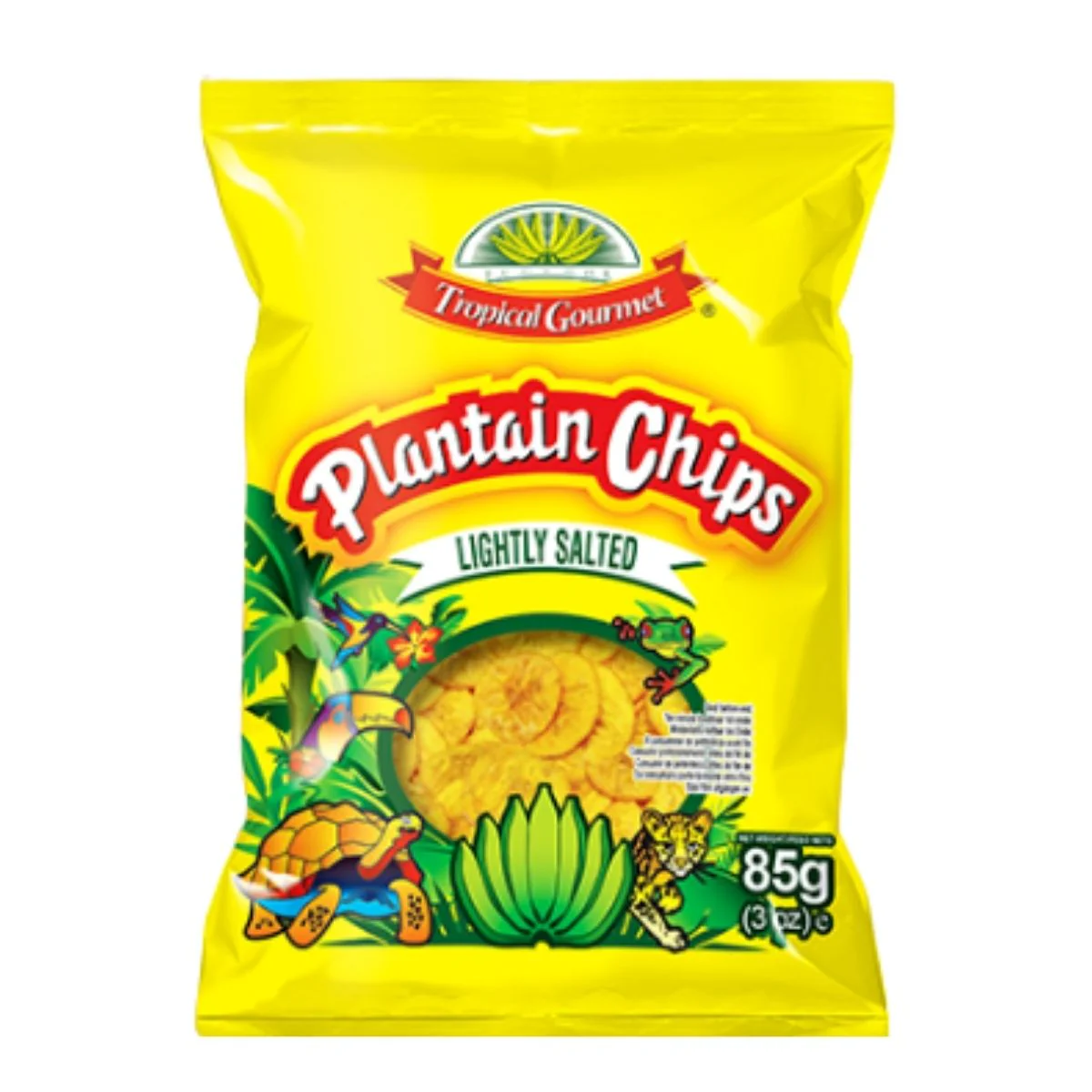Plantain Chips Lightly Salted, chips di platano essiccato salate da 85g
