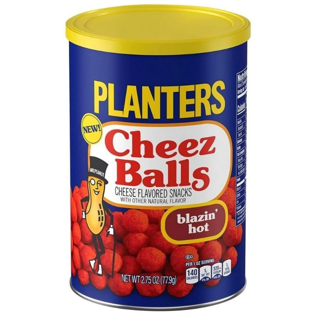 Planters Cheez Balls Blazin'Hot, snack al formaggio e paprika da 77.9g