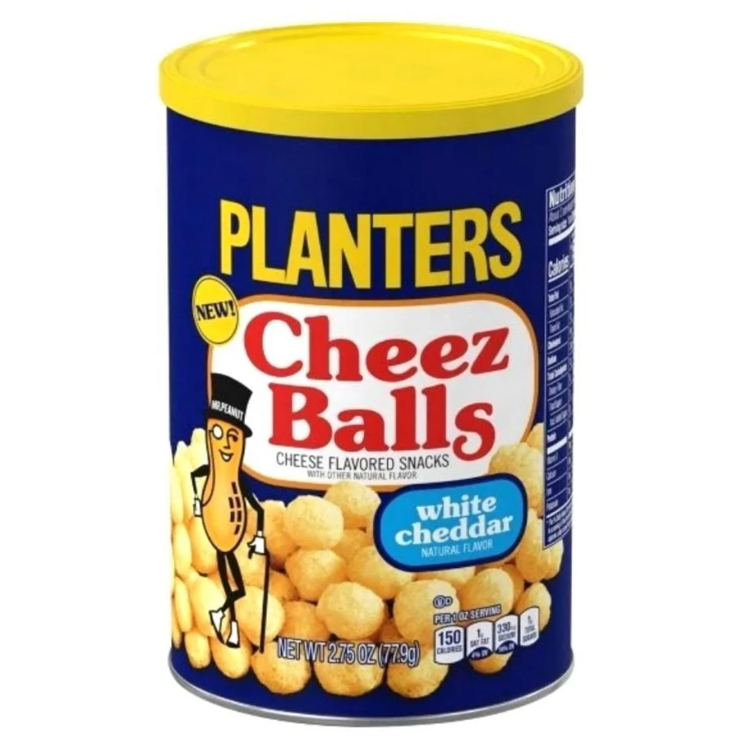 Planters Cheez Balls White Cheddar, snack al formaggio cheddar da 77.9g