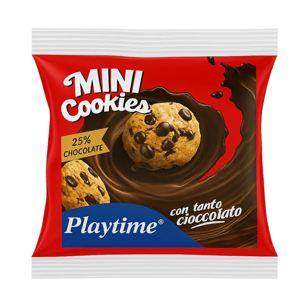 Playtime Mini Cookies, biscotti con gocce di cioccolato da 50g