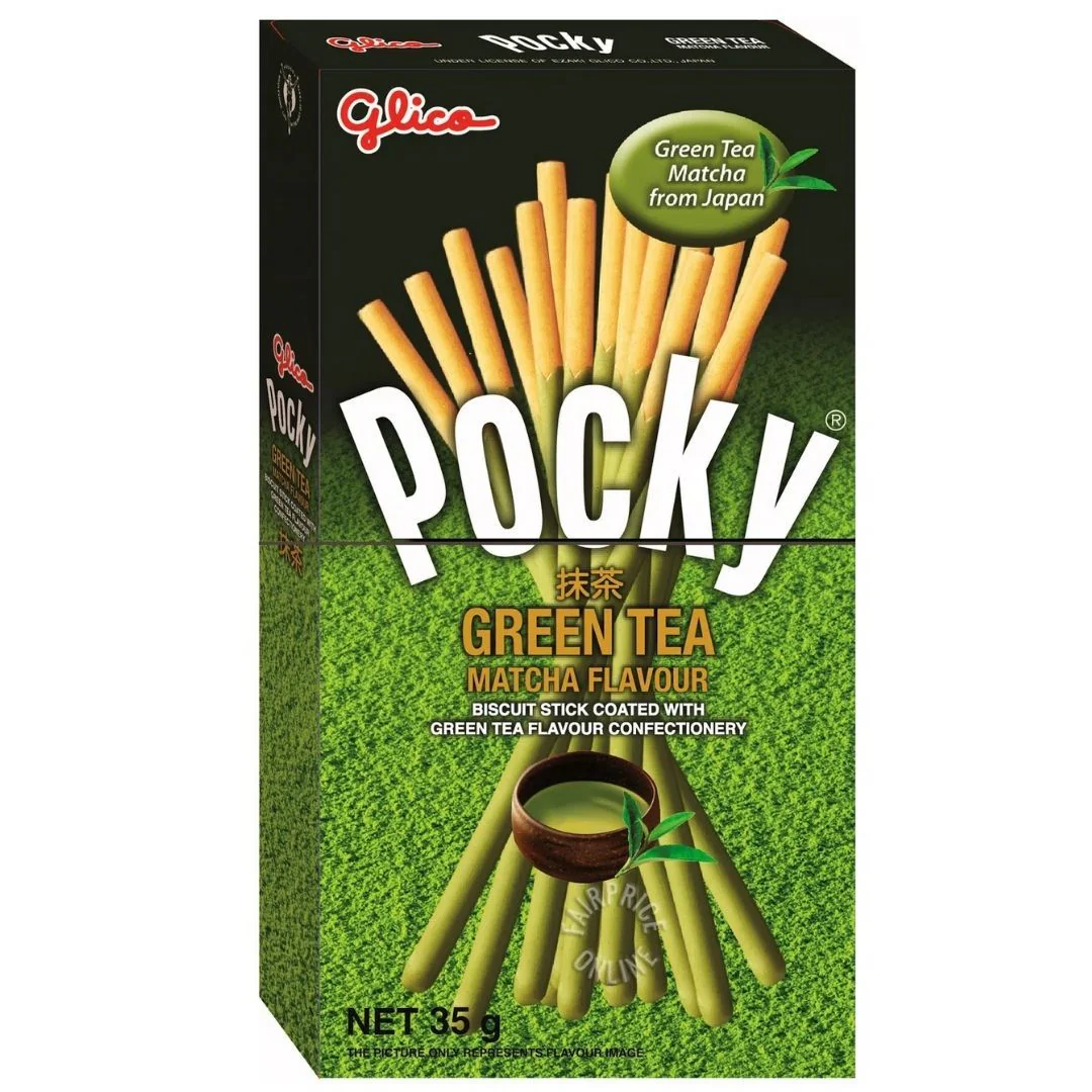 Pocky Matcha Green Tea, biscotti al tè verde matcha da 39g