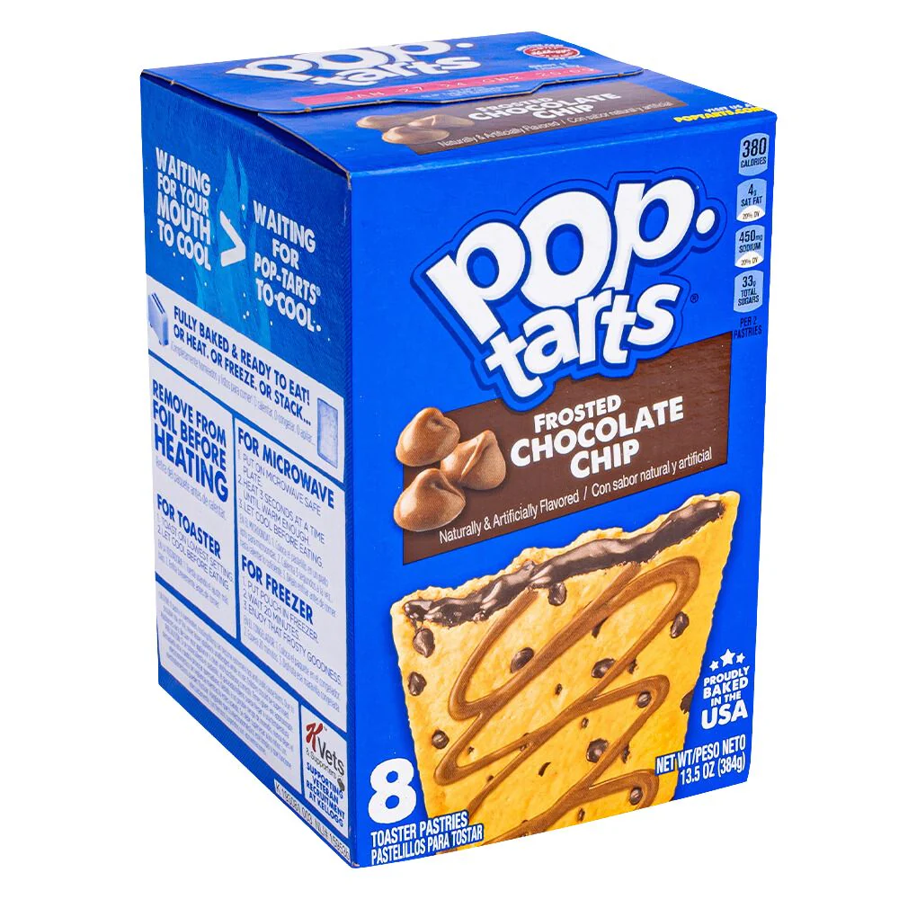 Pop Tarts Frosted Chocolate Chip, biscotti ripieni al cioccolato da 384g