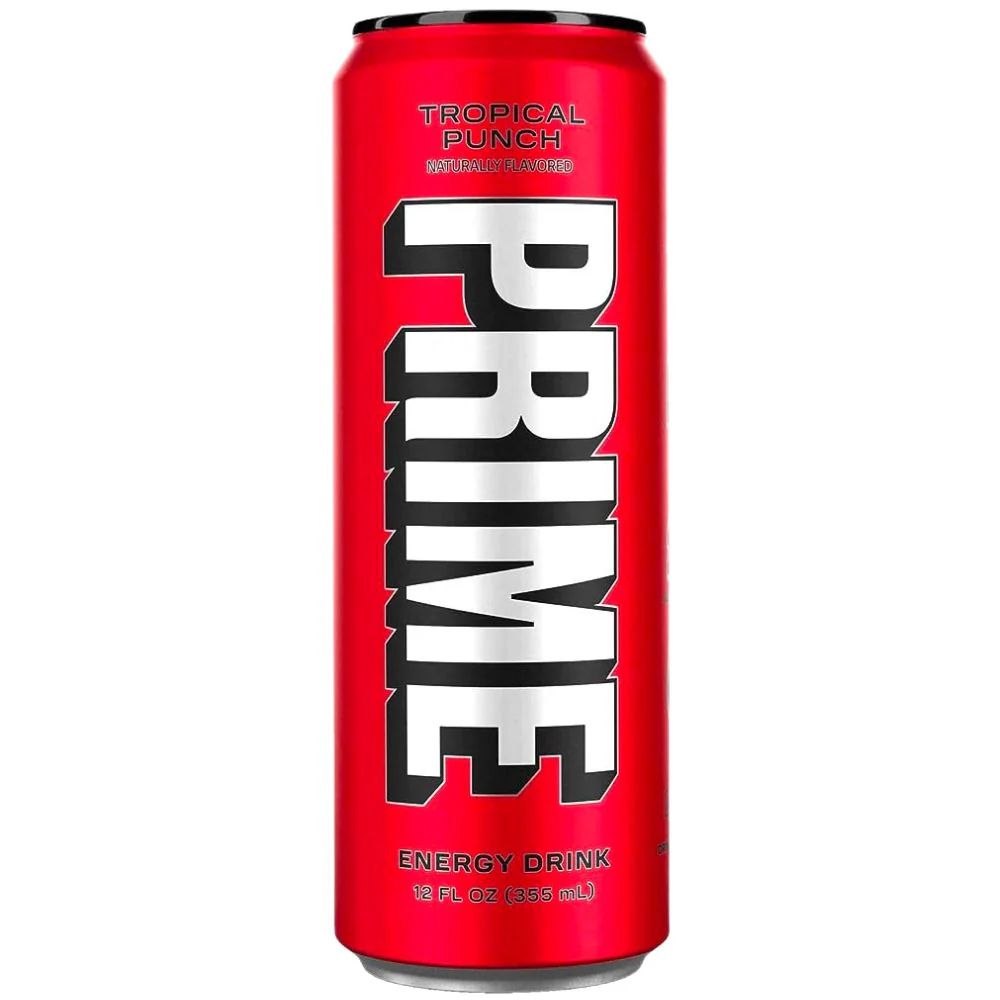 Prime Tropical Punch, energy drink di Logan Paul al gusto di frutta da 355ml