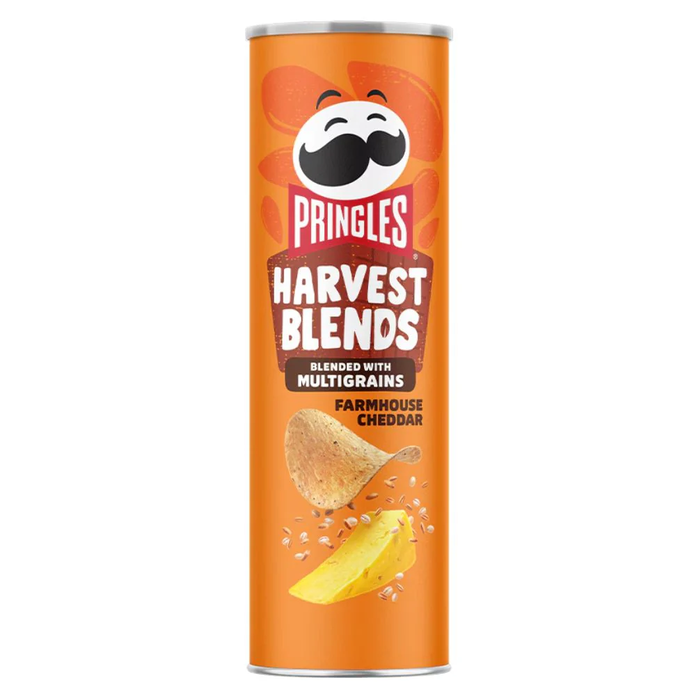 Pringles Harvest Blends Farmhouse Cheddar, patatine al gusto di cheddar da 158g