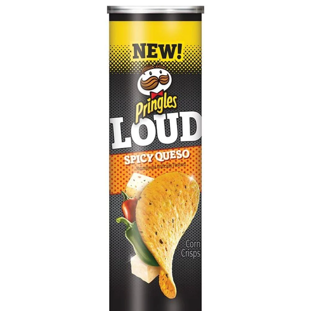Pringles Loud Spicy Queso, patatine piccanti alla cipolla da 154g