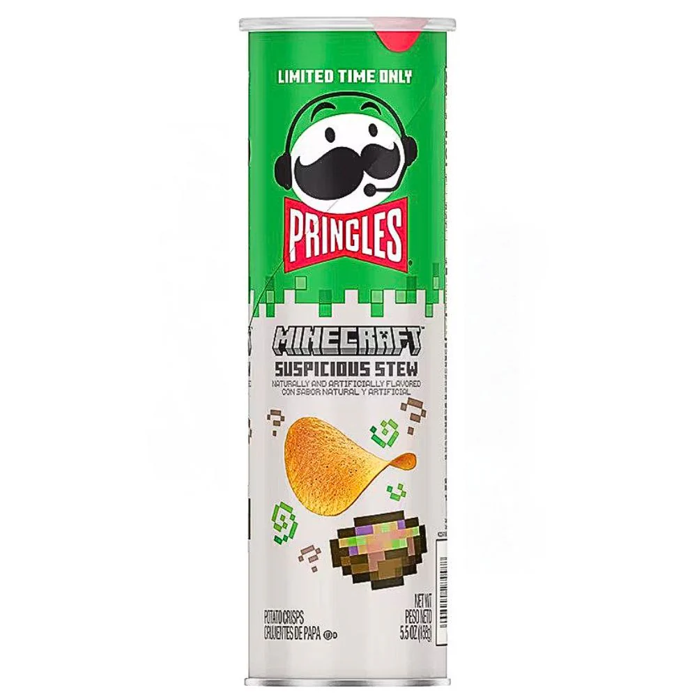 Pringles Minecraft Suspicious Stew, patatine al gusto di stufato da 158g