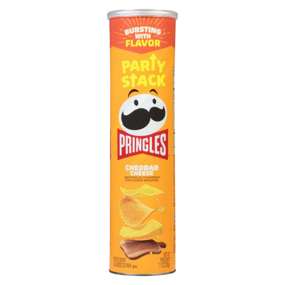 Pringles Party Cheddar Cheese, patatine al formaggio cheddar da 203g