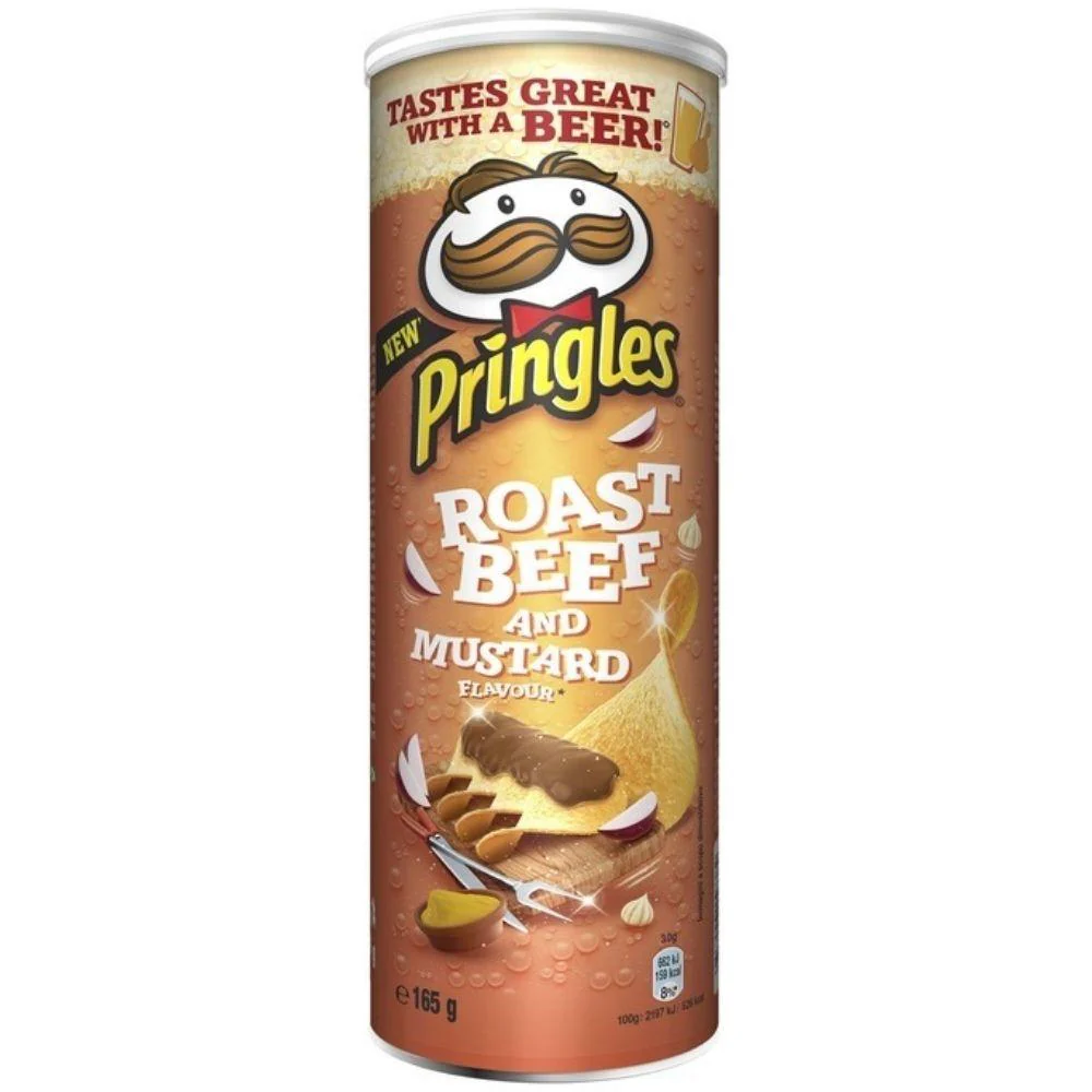Pringles Roast Beef & Mustard, patatine al gusto di carne e senape da 175g
