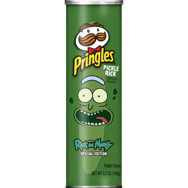 Pringles Screaming dill Rick & Morty Special Edition, patatine al cetriolo da 158g