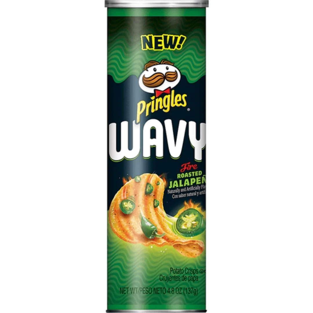 Pringles Wavy Jalapeño, patatine al peperoncino Jalapeño arrostito da 137g