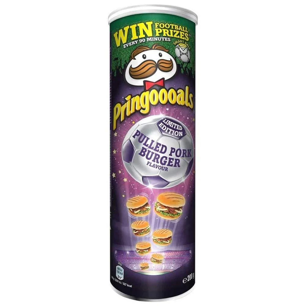Pringles Pringoooals Pulled Pork Burger, patatine al gusto di carne di maiale da 200g