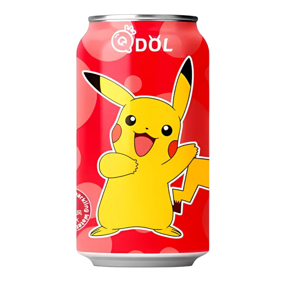 Qdol Pikachu Strawberry, bevanda al gusto di fragola da 330ml