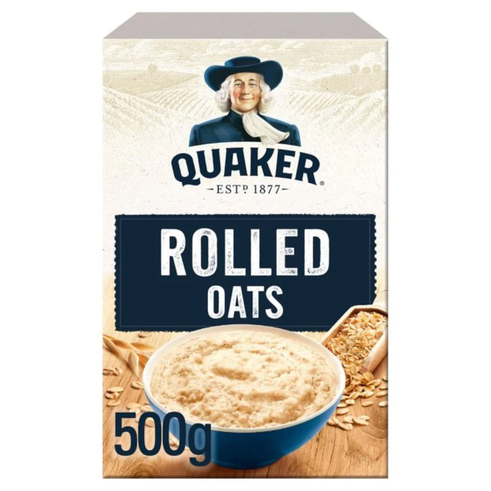 Quaker Roller Oats, fiocchi d'avena per porridge da 500g