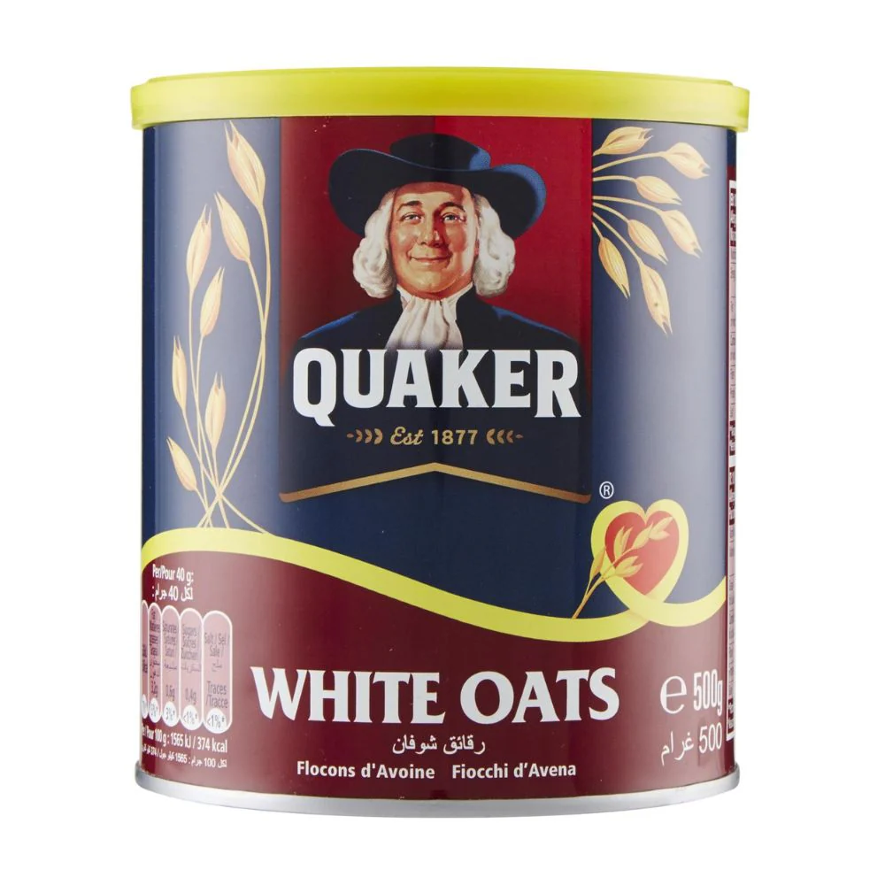 Quaker White Oats, fiocchi d'avena da 500g