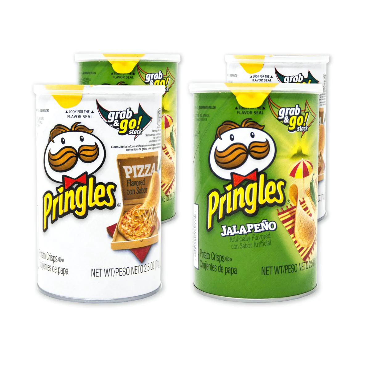 4 Pringles Grab and Go, quattro confezioni di Pringles in vari gusti da 71g