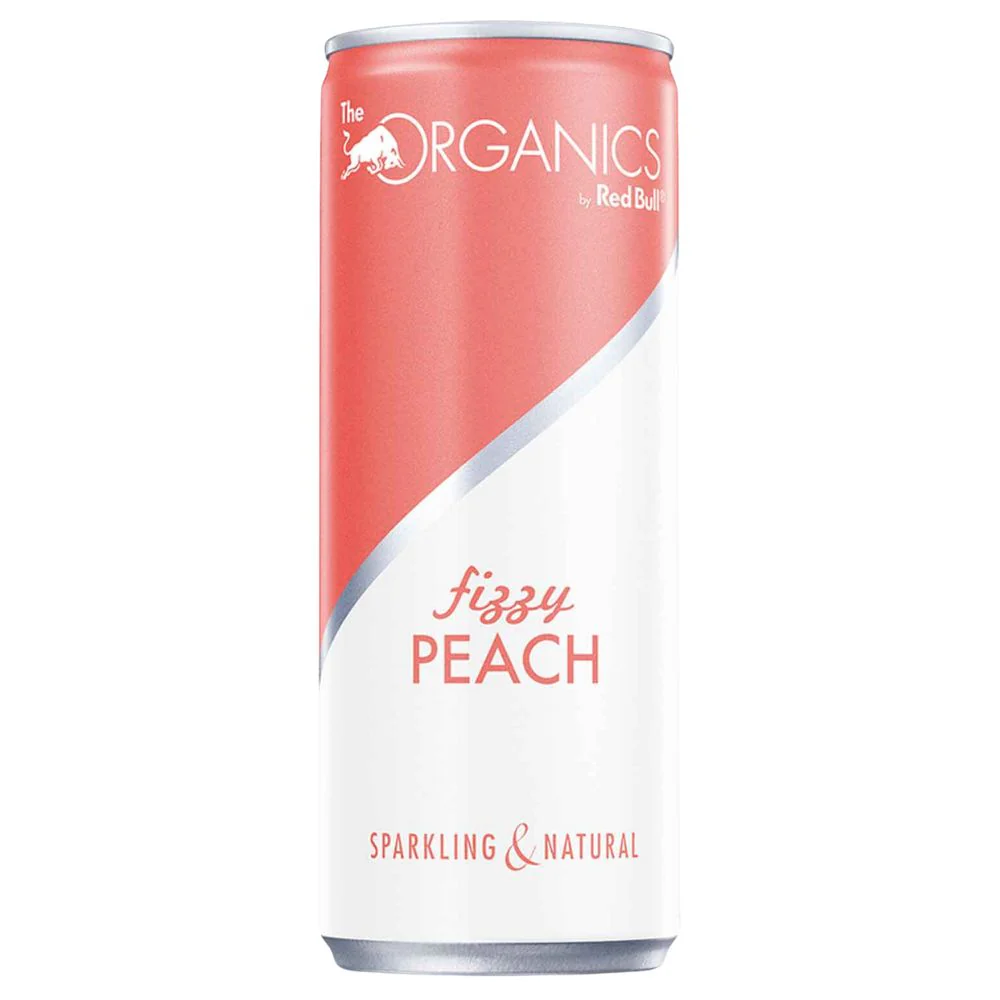 Red Bull The Organics Fizzy Peach, energy drink biologico al sapore di pesca da 250ml