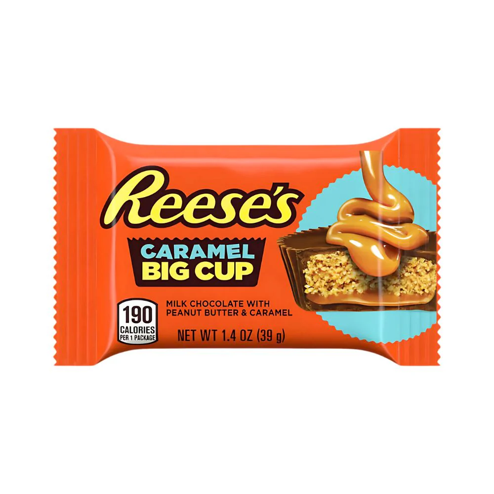 Reese's Caramel Big Cup, cioccolatino con burro d'arachidi e caramello da 39g
