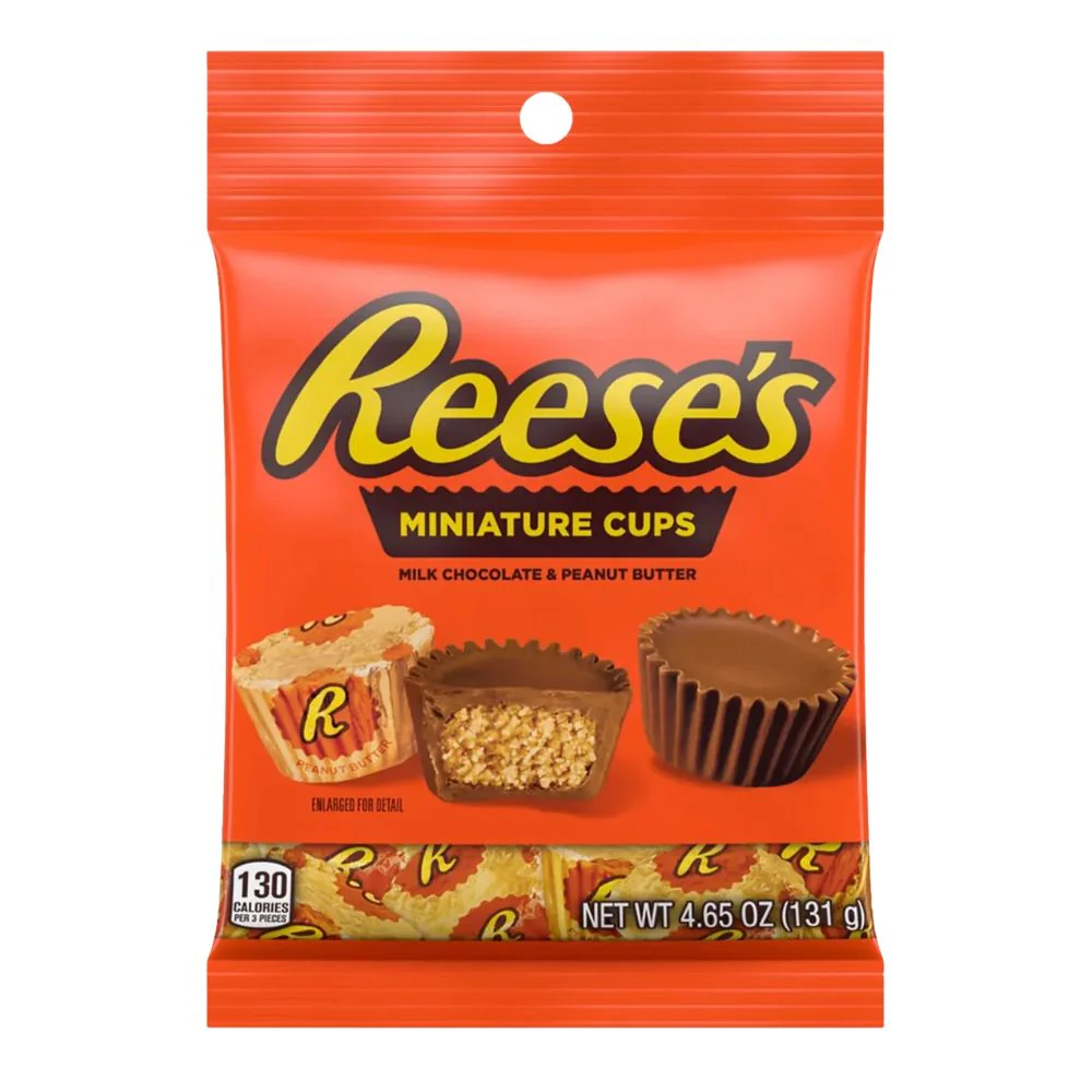 Reese's Miniature Peanut Butter Cups Bag, cioccolatini ripieni di burro d'arachidi da 131g