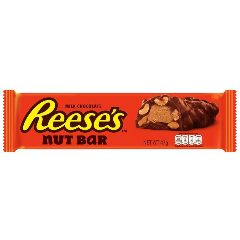 Reese's Nut Bar, barretta alle arachidi e cioccolato al latte da 47g