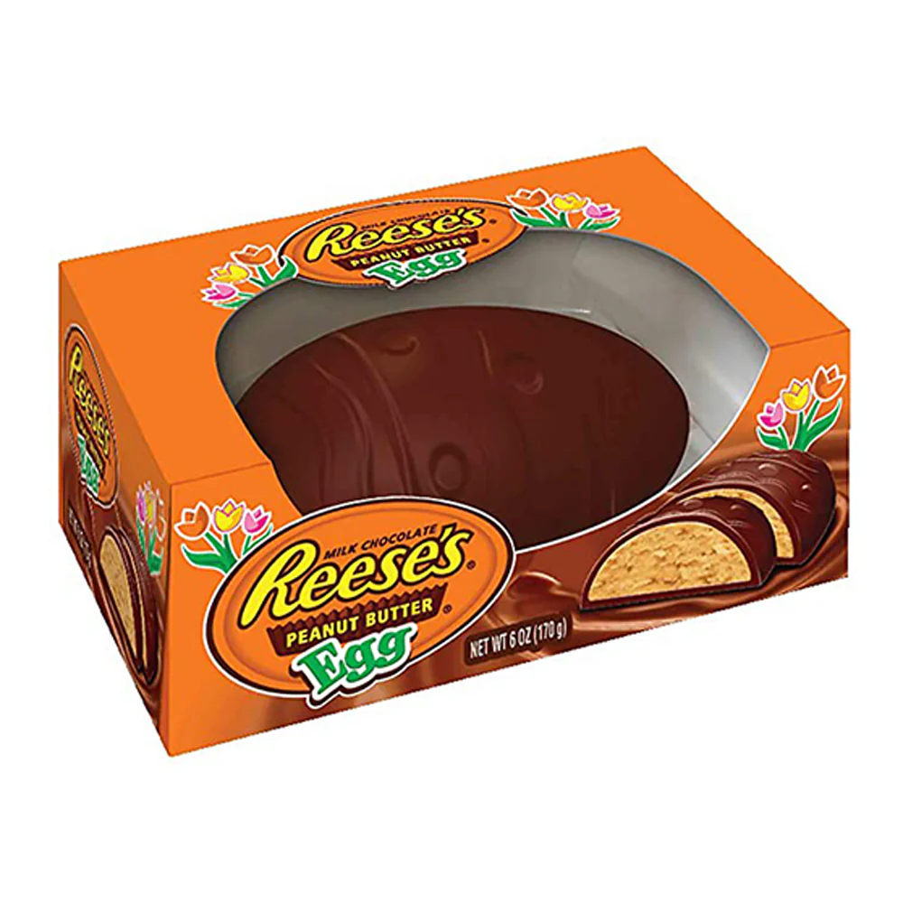 Reese's Peanut Butter Egg, uovo pasquale al cioccolato al latte ripieno di burro d'arachidi da 170g