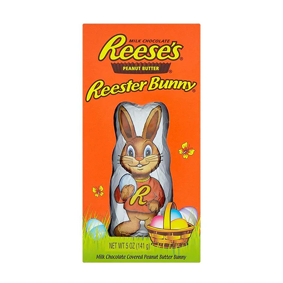 Reese's Peanut Butter Reester Bunny, coniglietto di cioccolato ripieno di burrro d'arachidi da 141g