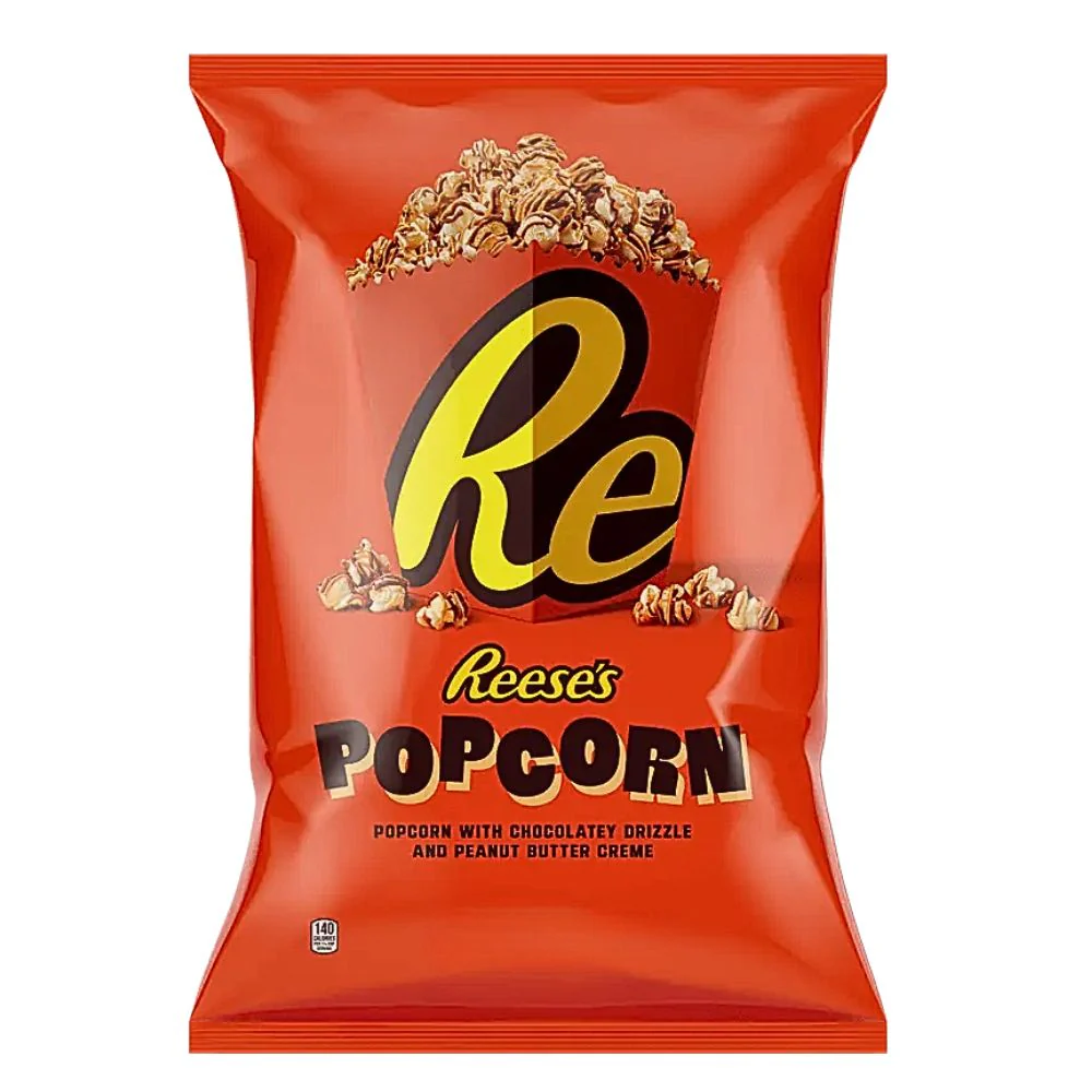 Reese's Pop Corn, popcorn al gusto reese's con burro di arachidi e cioccolato da 64g