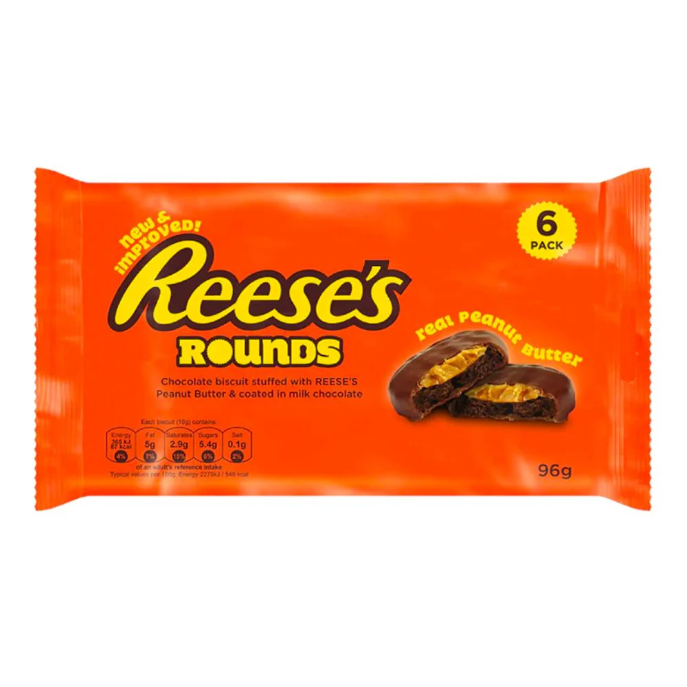 Reese's Rounds, biscotti al cioccolato con burro d'arachidi da 96g