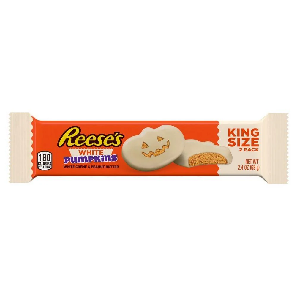Reese's White Pumpkin Peanut Butter, tazza di cioccolato bianco ripiena di burro d'arachidi da 68g