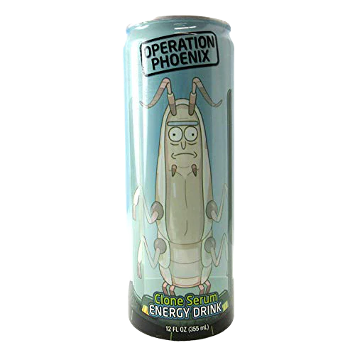 Rick & Morty Operation Phoenix Clone Serum Energy Drink, energy drink alla frutta da 355ml
