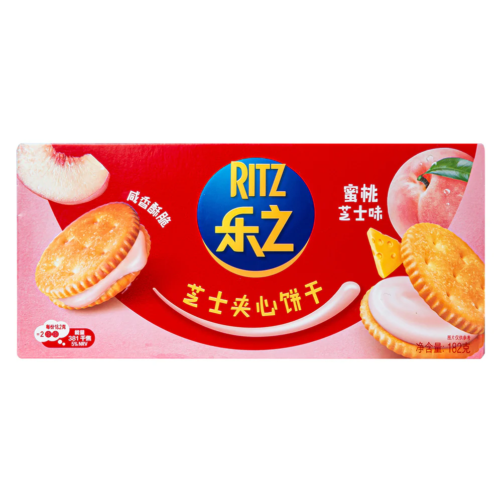 Ritz Peach, crackers ripieni di crema alla pesca da 182g