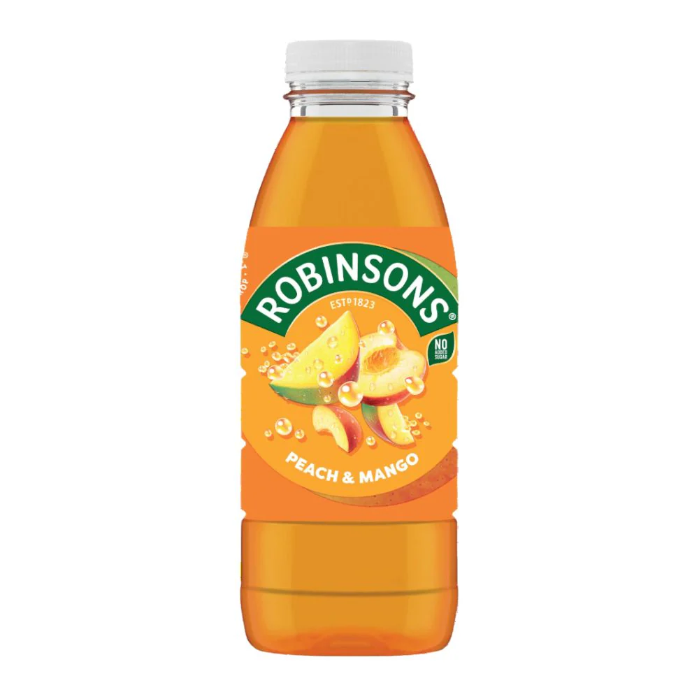 Robinsons Peach And Mango Juice, succo di frutta al gusto di pesca e mango da 500ml