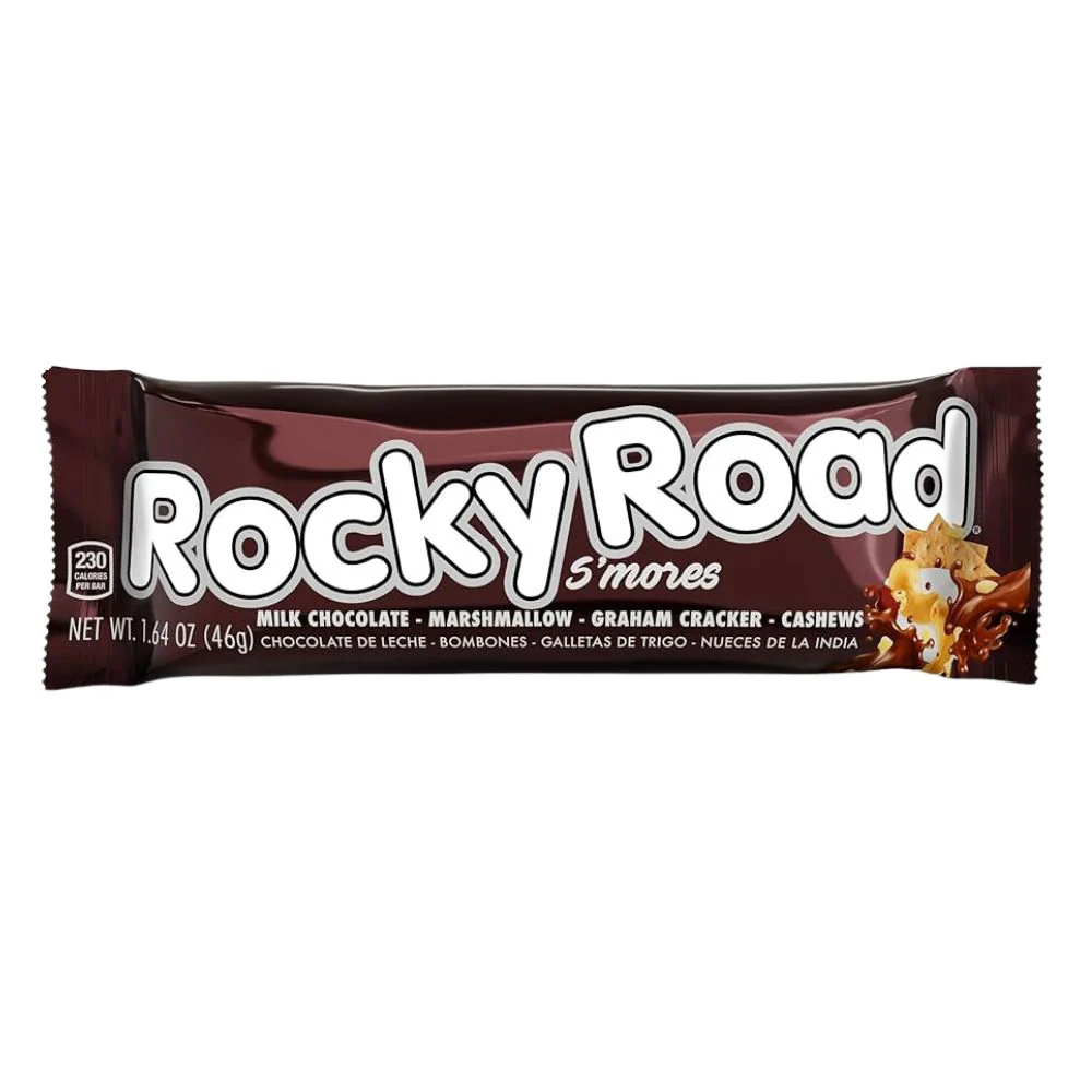 Rocky Road S'mores, barretta a cioccolato al latte e marshmallow da 48g