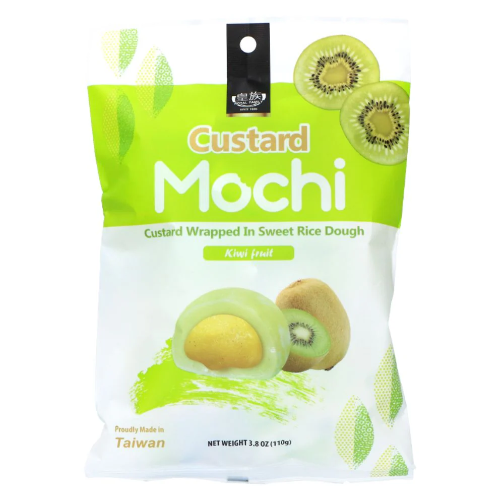 Custard Mochi with Kiwi, mochi ripieni di crema di kiwi da 110g