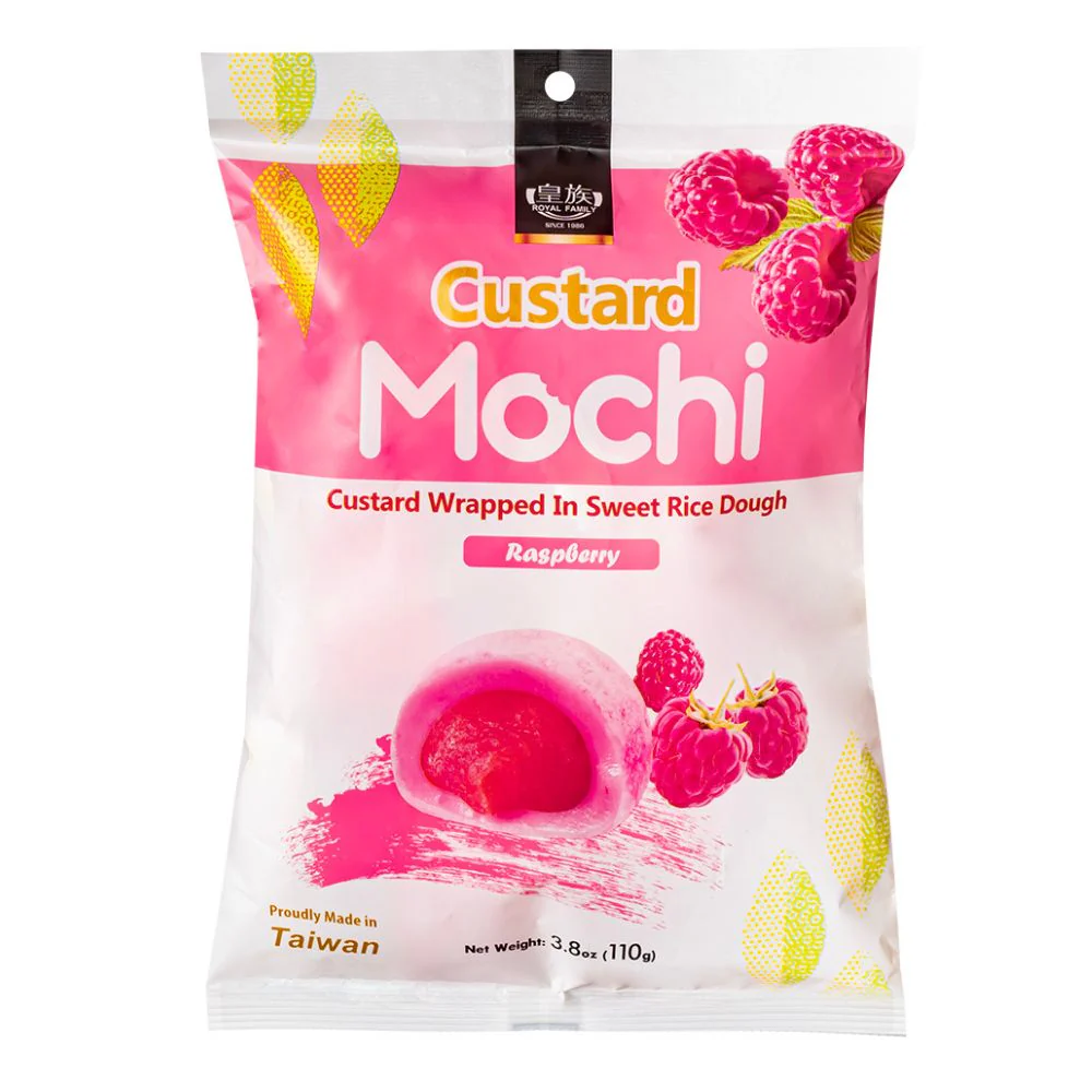 Custard Mochi Raspberry, mochi ripieni di crema al lampone da 110g