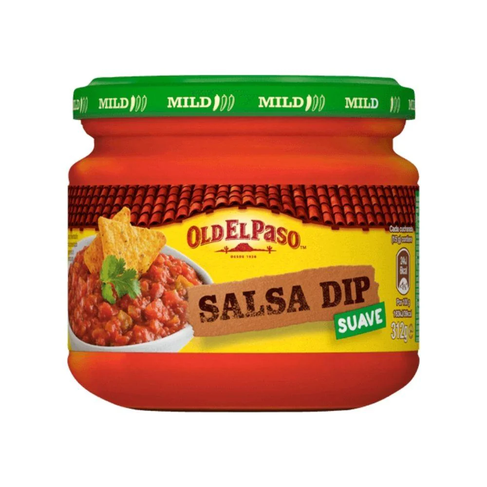 Old El Paso Sauce Mild Dip, salsa di pomodoro, cipolla e peperoni da 312g