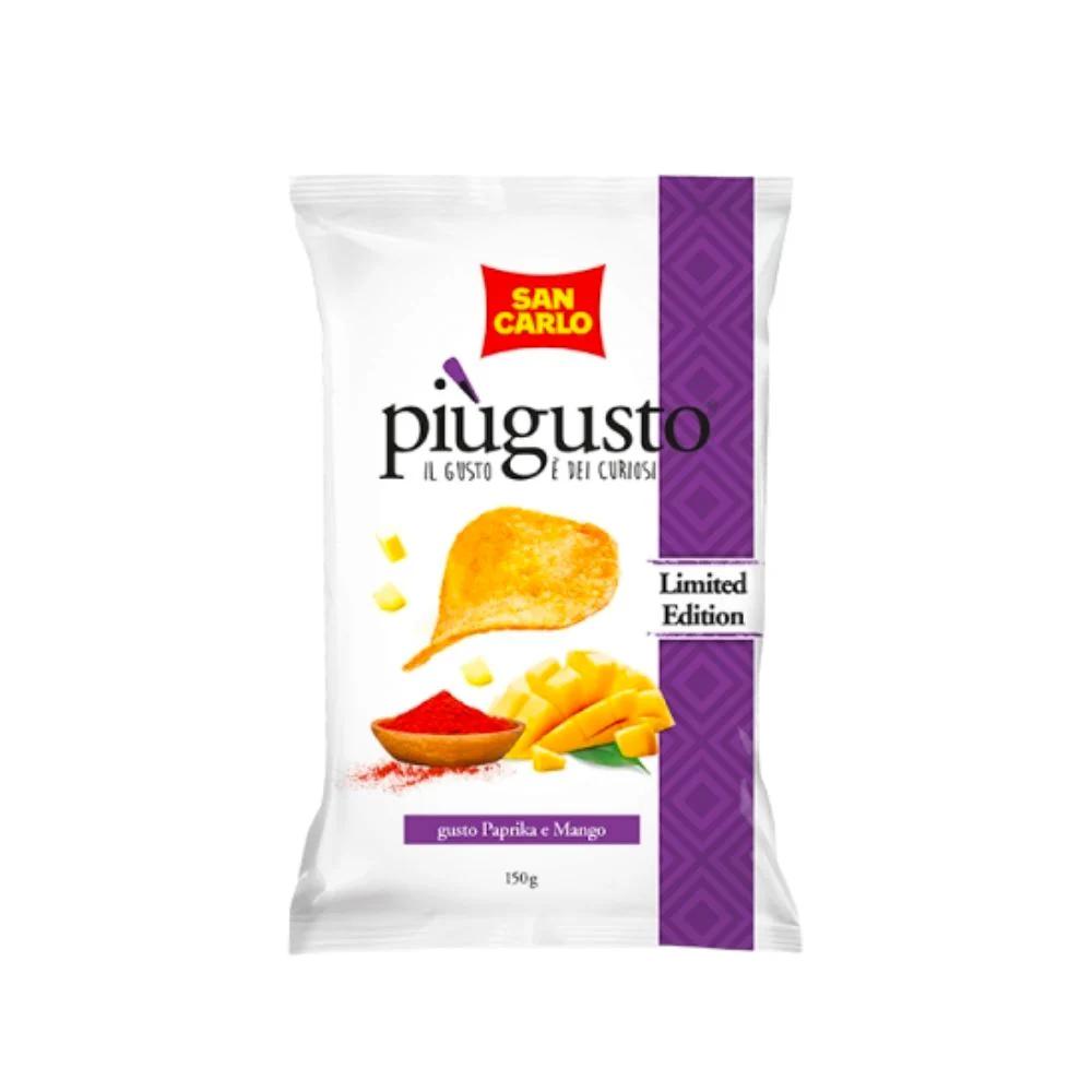 San Carlo Più Gusto Mango e Paprika, patatine al mango e alla paprika da 150g
