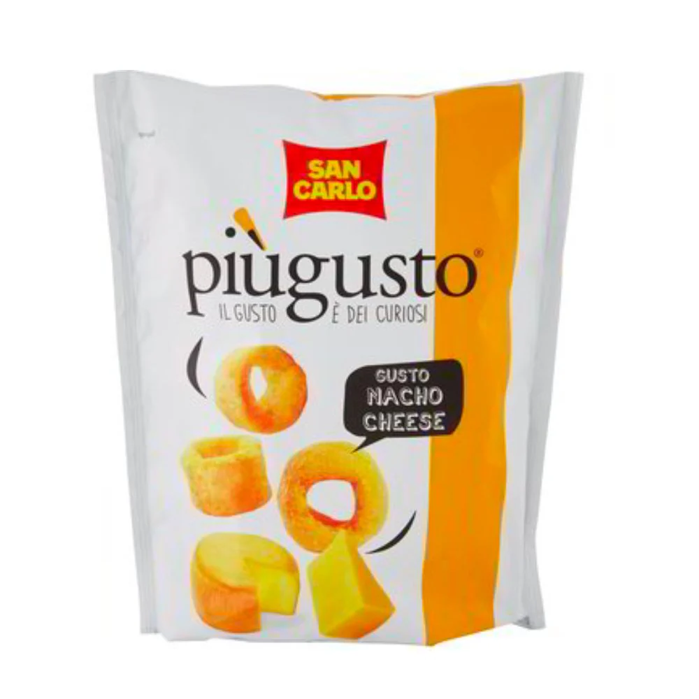 San Carlo Più Gusto Nacho cheese, patatine al formaggio da 80g