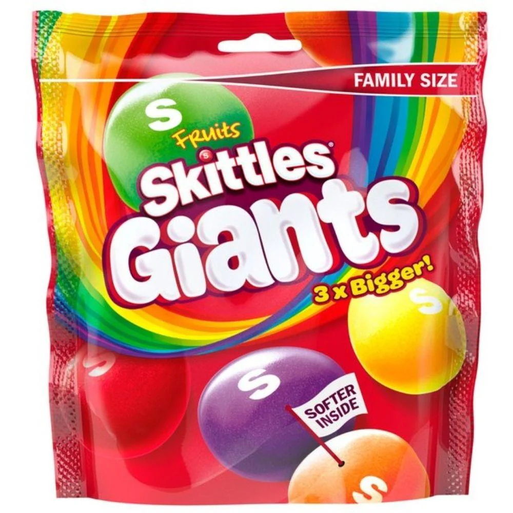 Skittles Fruit Giant Bag, caramelle giganti alla frutta da 170g