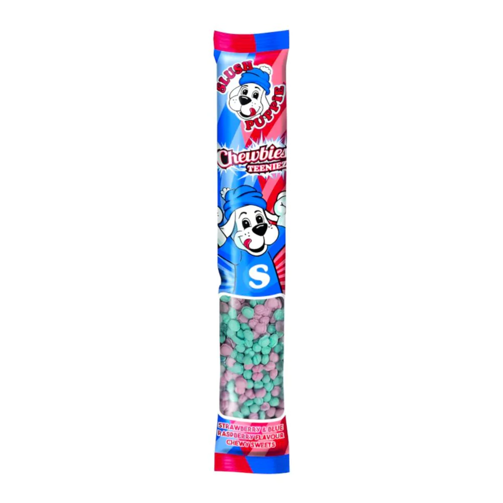 Slush Puppie Chewbies Teeniez, caramelle dure al gusto di fragola e lampone blu da 55g