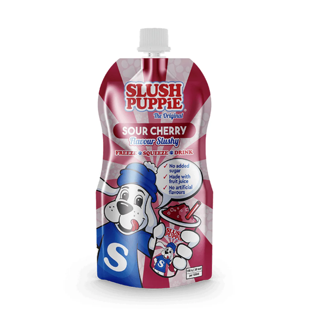 Slush Puppie Sour Cherry Flavour Slushy, granita alla ciliegia da 250ml