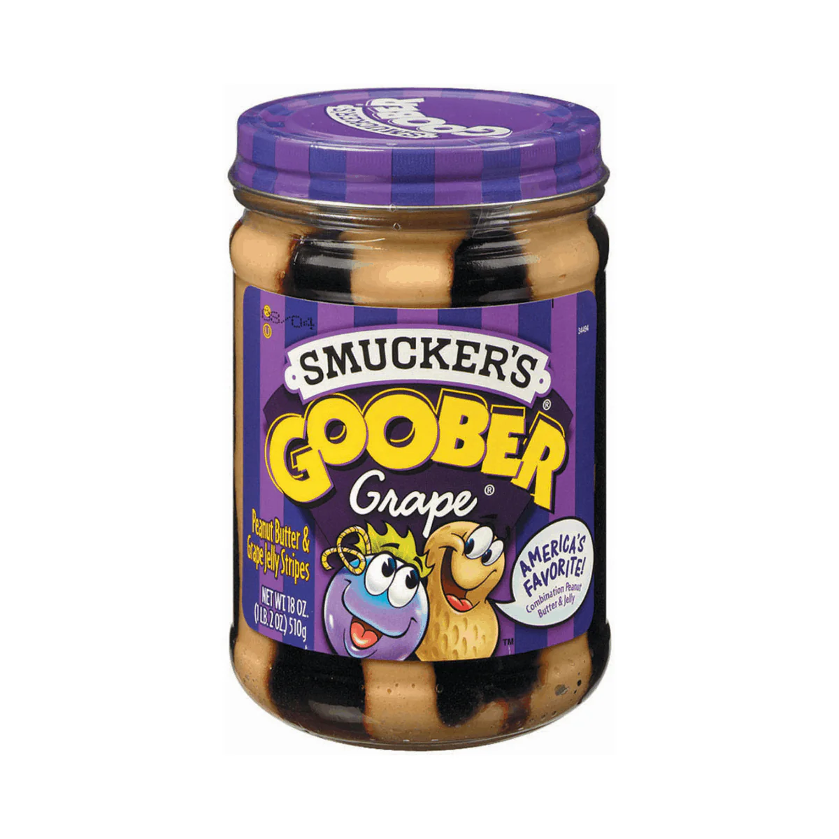 Smucker's Goober Grape, crema spalmabile al burro d'arachidi e confettura d'uva da 510g