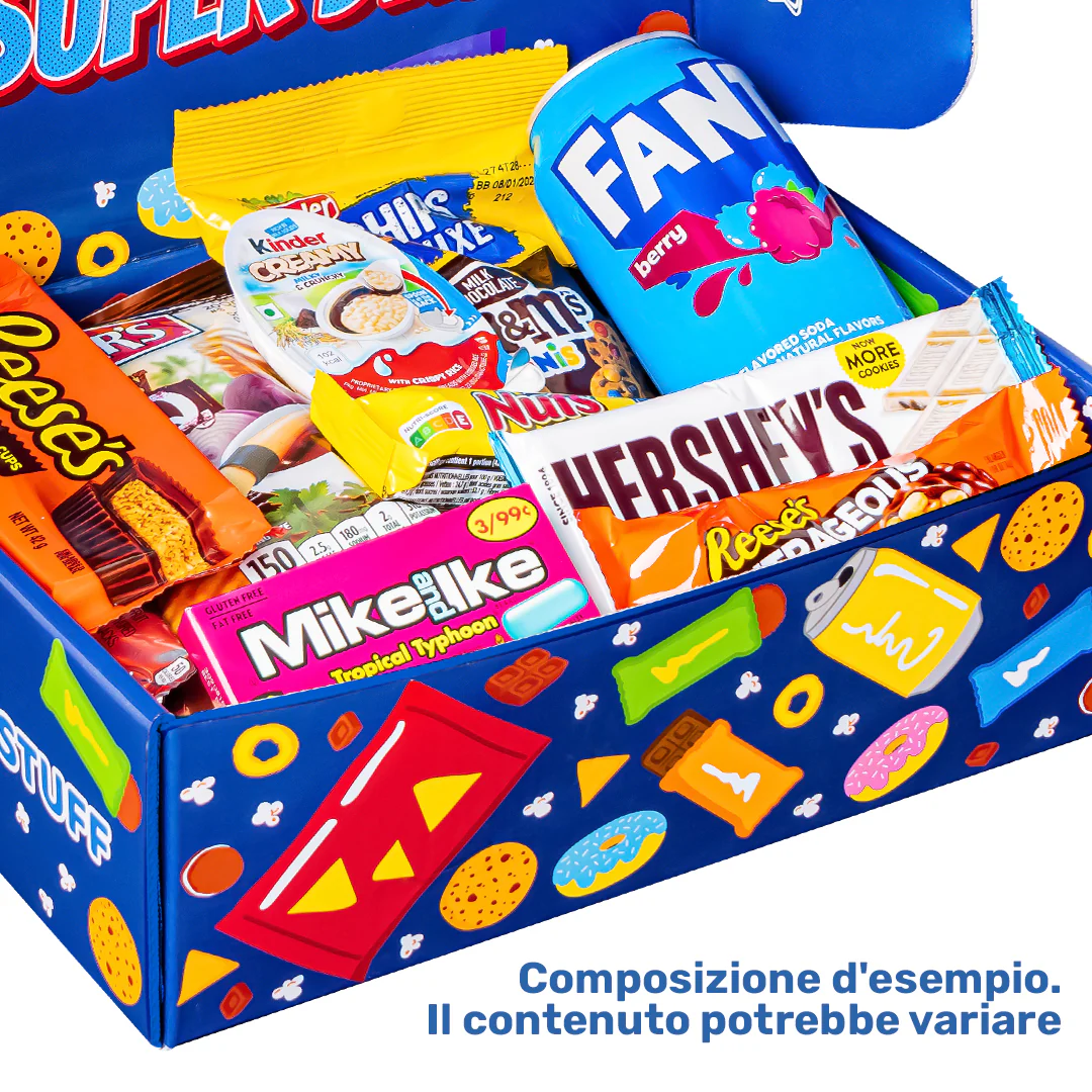 Snack Box "Best Dad", scatola a sorpresa da 20 snack dolci, salati e bevande per il papà - Image 3