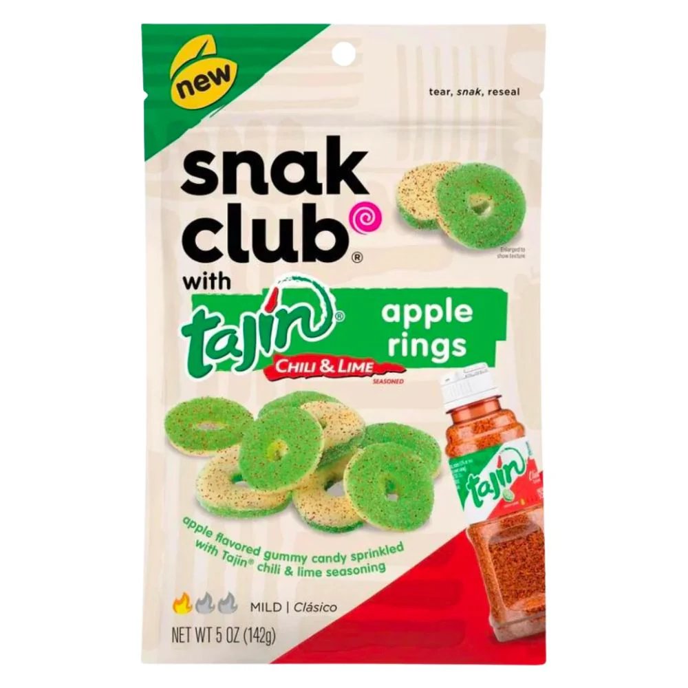 Snack Club Tajin Apple Rings, caramelle piccanti al gusto di mela da 142g